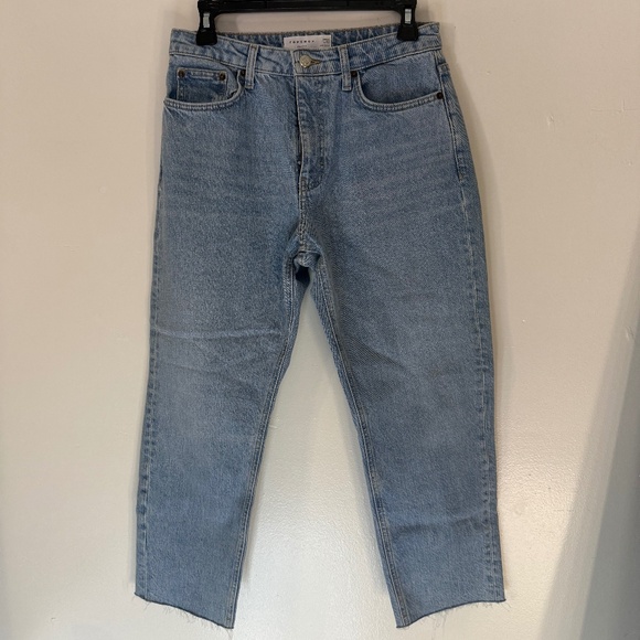 Top Shop Medium Wash Straight Fit Jeans - Picture 1 of 4